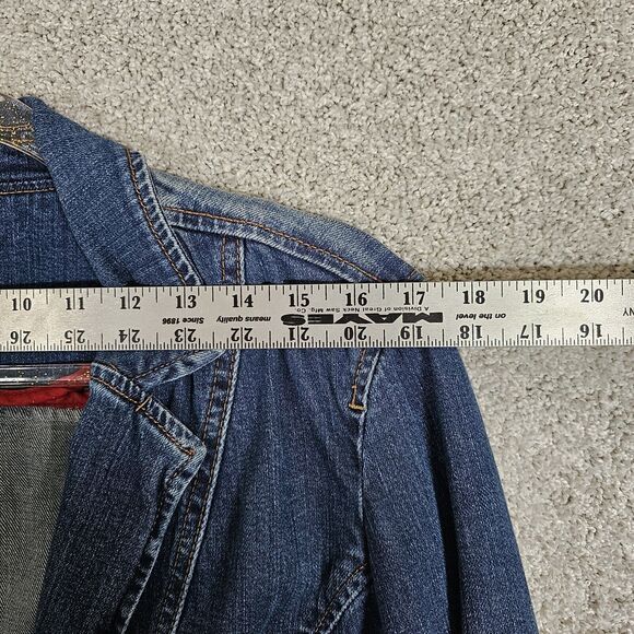 VTG Promod Women's Distressed Denim Jean Jacket US Size Medium?‎ - Picture 4 of 8
